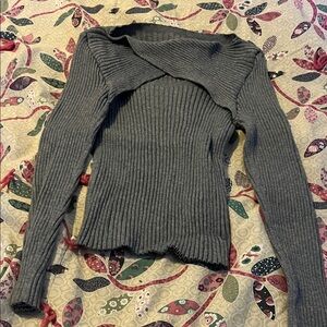 SHEIN Charcoal Ribbed Women's Sweater